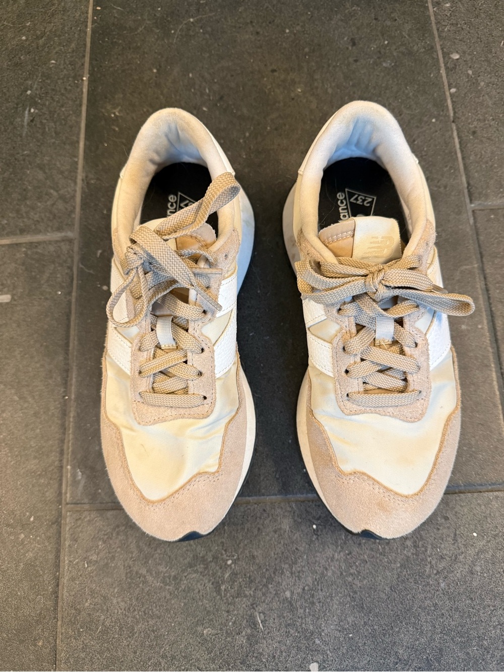 New Balance 237 Beige Cream Suede Sneakers – Women's Size 7